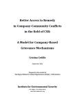 Better Access to Remedy in Company-­Community Conflicts in the field of CSR: A Model for Company ­ Based Grievance Mechanisms image